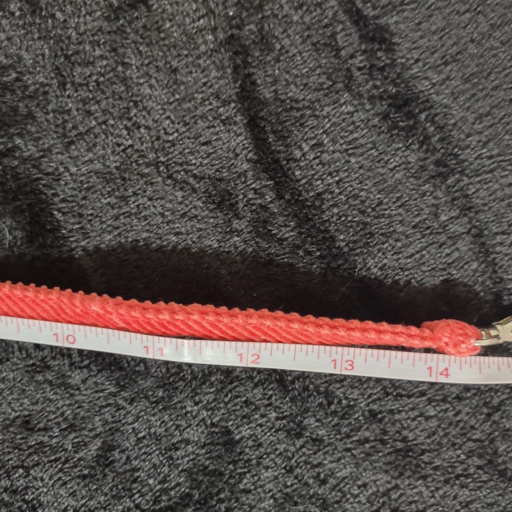 HANDMADE Little Girl's Embroidered & Beaded Coral Corduroy Purse - Picture 12 of 12
